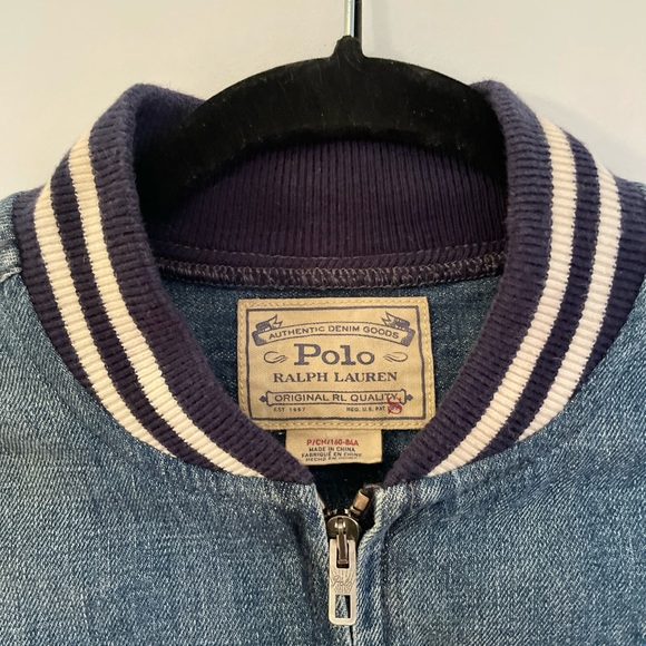 Vintage Polo Ralph Lauren 1987 Denim Bomber Jacket. Excellent condition. - Picture 5 of 12